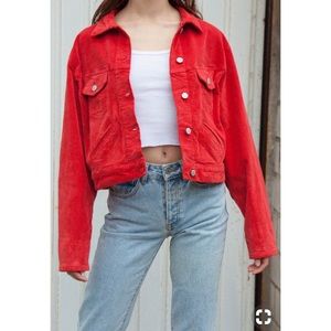 Brandy Melville Red corduroy Jacket